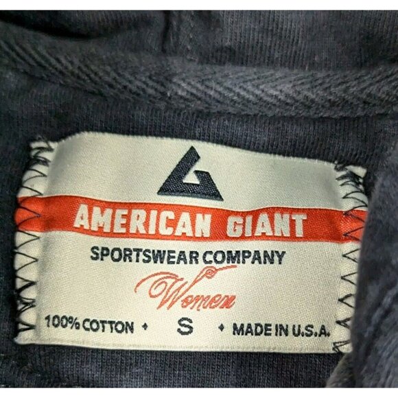 American Giant Classic Full Zip Heavyweight Hoodie Sweatshirt Womens Small Black - Picture 5 of 5